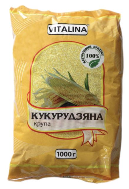 Крупа кукурудзяна шліфована Vitalina 1,0кг